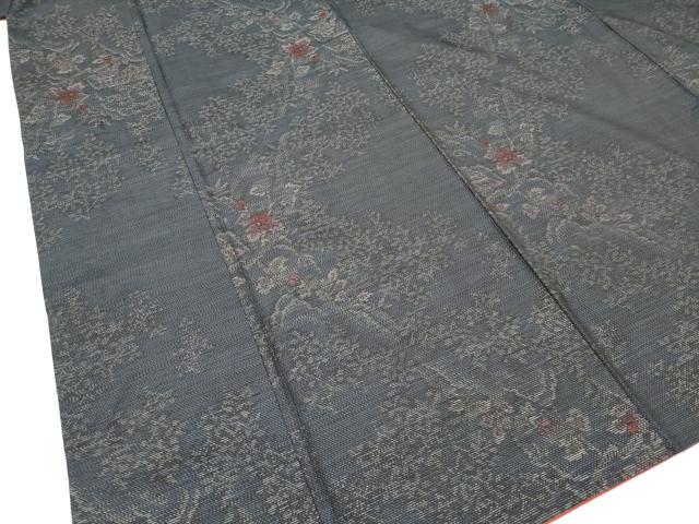 平和屋着物■本場大島紬　風景枝花文　正絹　逸品　DABF0500ea