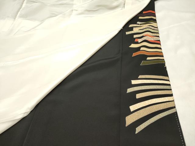 平和屋着物■豪華黒留袖　作家物　束ね熨斗　鳳凰　金彩　正絹　逸品　DABF0506ea