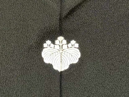 平和屋着物■豪華黒留袖　衣輪　刺繍　地紙重ね　鴛鴦花文　金彩　正絹　逸品　DABF0508ea