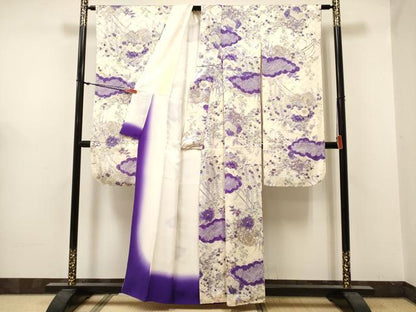 平和屋着物■豪華振袖　絞り　雲重ね花車文　金彩　正絹　逸品　DABF0516ea