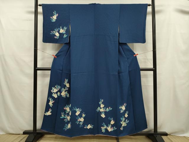 平和屋着物■訪問着　花蝶文　正絹　逸品　DABF0521ya