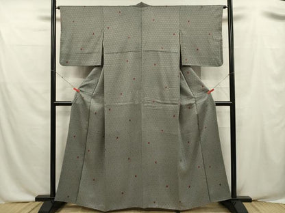 平和屋着物■上質な小紋　亀甲文　正絹　逸品　DABF0524ya