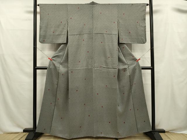 平和屋着物■上質な小紋　亀甲文　正絹　逸品　DABF0524ya