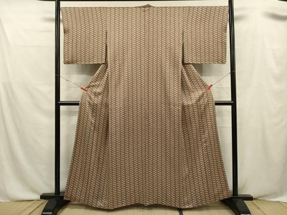 平和屋着物■上質な小紋　花丸文　正絹　逸品　DABF0526ya
