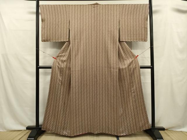 平和屋着物■上質な小紋　花丸文　正絹　逸品　DABF0526ya