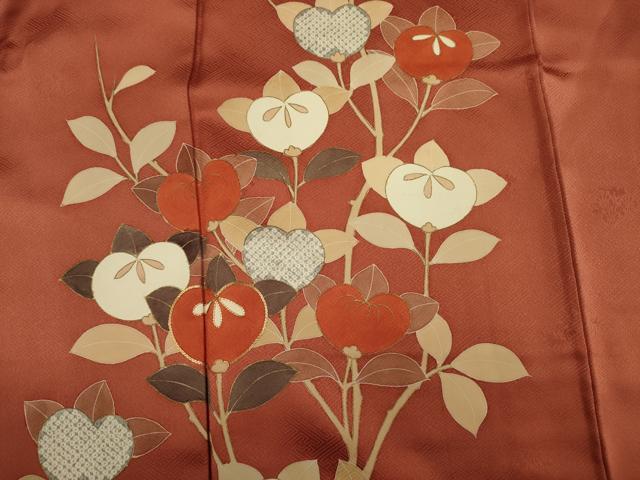 平和屋着物■訪問着 駒刺繍 橘文 金彩 正絹 逸品 DABF0531ya
