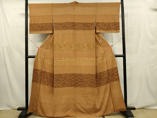 平和屋着物■訪問着　吉祥横段文　正絹　逸品　DABF0552ya