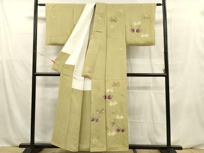平和屋着物■訪問着　舞蝶文　金彩　正絹　逸品　DABF0553ya
