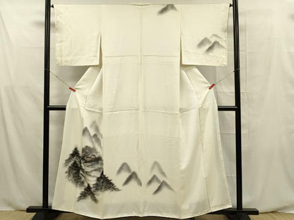 平和屋着物■訪問着　手描き　風景文　金彩　正絹　逸品　DABF0560ya