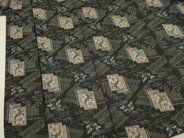 平和屋着物■本場村山大島紬　風景草花文　正絹　逸品　未使用　DABF0563ya