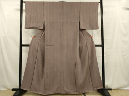 平和屋着物■上質な小紋　縞　正絹　逸品　DABF0568ya