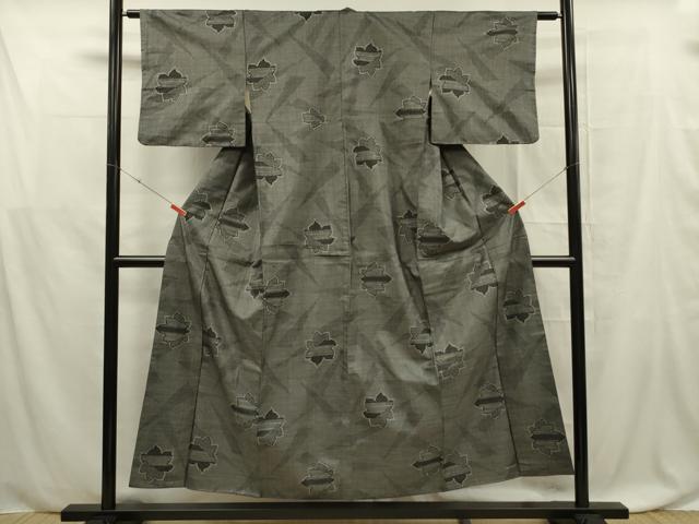 平和屋着物■本場大島紬　7マルキ　舞花文　正絹　逸品　DABF0572ya