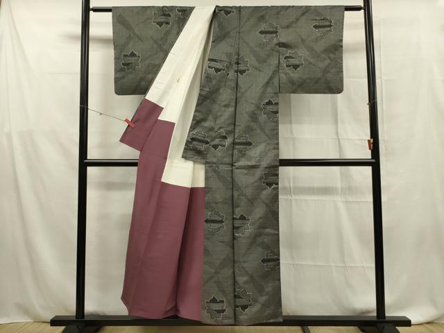 平和屋着物■本場大島紬　7マルキ　舞花文　正絹　逸品　DABF0572ya