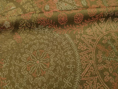 平和屋着物■上質なお召　正倉院花文　正絹　逸品　DABF0574ya