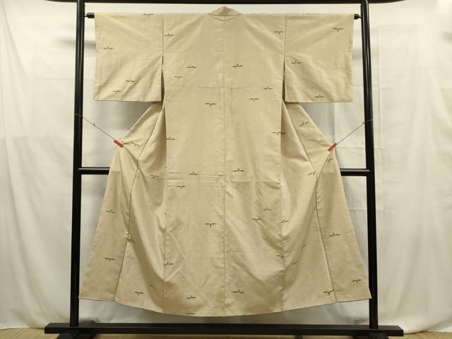 平和屋着物■上質な紬　抽象文様　正絹　逸品　DABF0581ya