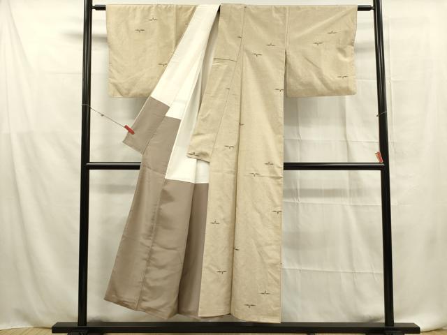 平和屋着物■上質な紬　抽象文様　正絹　逸品　DABF0581ya