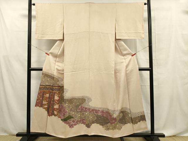 平和屋着物■豪華色留袖　几帳吉祥文　金彩　正絹　逸品　DABF0582ya