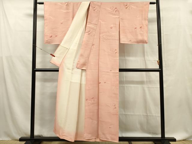 平和屋着物■上質な小紋　地紋起こし　霞文　正絹　逸品　DABF0583ya