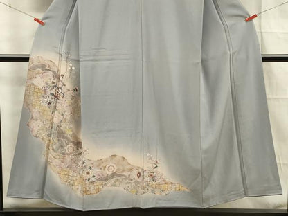 平和屋着物■訪問着　更紗花唐草文　暈し染め　金彩　正絹　逸品　DABF0588ya