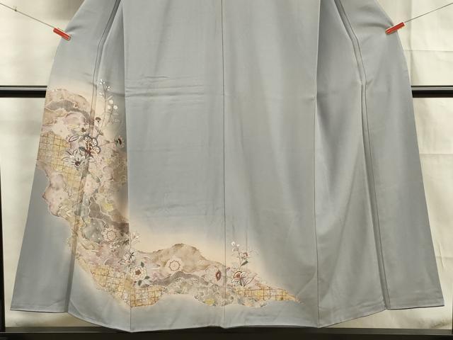 平和屋着物■訪問着　更紗花唐草文　暈し染め　金彩　正絹　逸品　DABF0588ya