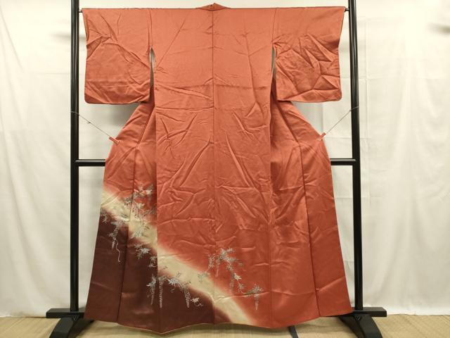 平和屋着物■訪問着　枝垂れ藤　暈し染め　金彩　正絹　逸品　DABF0597ya