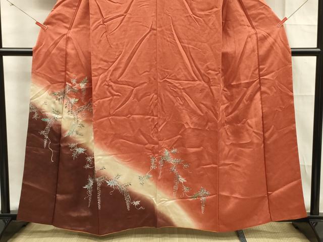 平和屋着物■訪問着　枝垂れ藤　暈し染め　金彩　正絹　逸品　DABF0597ya