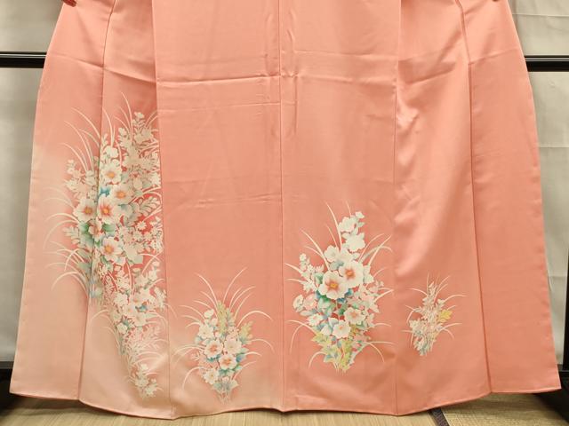 平和屋着物□訪問着 刺繍 草花文 正絹 逸品 DABF0599ya