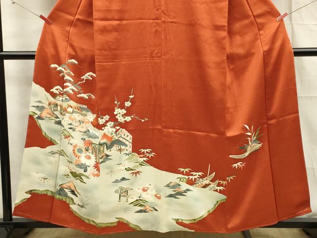 平和屋着物■訪問着　風景文　金彩　正絹　逸品　未使用　DABF0600ya