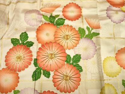 平和屋着物■豪華振袖　駒刺繍　枝菊文　金彩　正絹　逸品　DABF0603ya