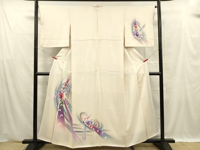 平和屋着物■訪問着　草花文　金銀彩　正絹　逸品　DABF0607ya