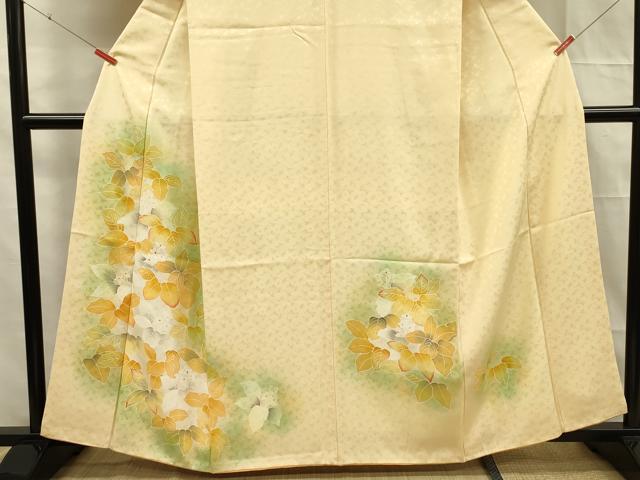 平和屋着物■訪問着　刺繍　草花文　暈し染め　金彩　正絹　逸品　DABF0613ya