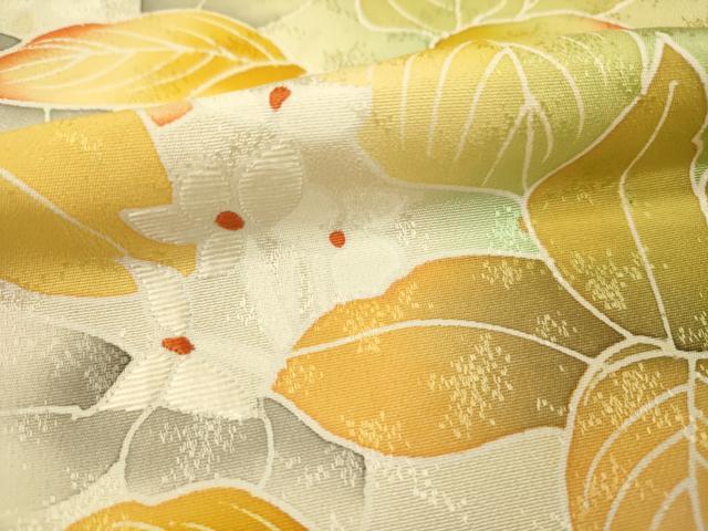 平和屋着物■訪問着　刺繍　草花文　暈し染め　金彩　正絹　逸品　DABF0613ya