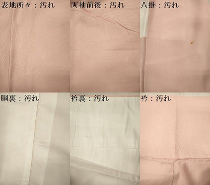 平和屋着物■上質な色無地　芝草地紋　虹色　正絹　逸品　DABF0627ya