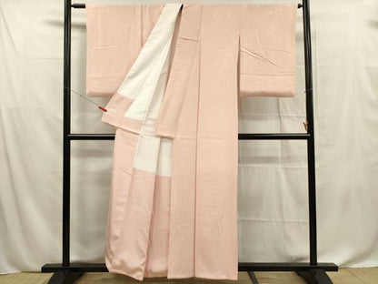 平和屋着物■上質な色無地　芝草地紋　虹色　正絹　逸品　DABF0627ya