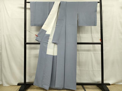 平和屋着物■上質な色無地 藤鼠色 正絹 逸品 DABF0633ya