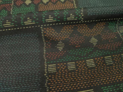 平和屋着物■本場大島紬 色紙吉祥文 正絹 逸品 DABF0635ya