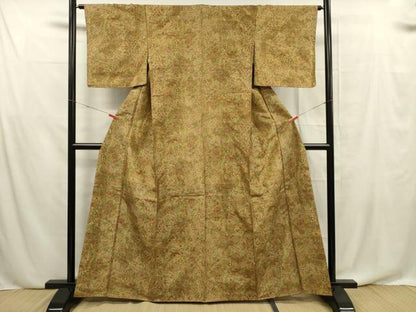 平和屋着物■上質な小紋 草花文 正絹 逸品 未使用 DABF0655ya