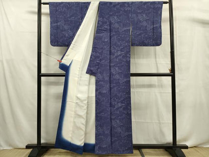 平和屋着物■上質な小紋 人物風景文 正絹 逸品 DABF0662ya