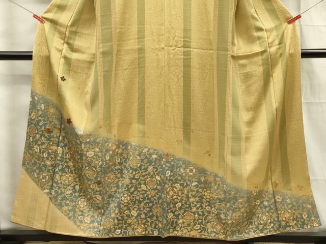 平和屋着物■訪問着 駒刺繍 花唐草文 金彩 正絹 逸品 DABF0663ya