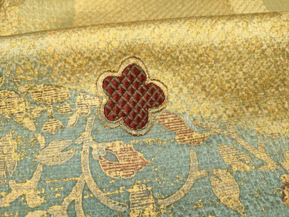 平和屋着物■訪問着 駒刺繍 花唐草文 金彩 正絹 逸品 DABF0663ya