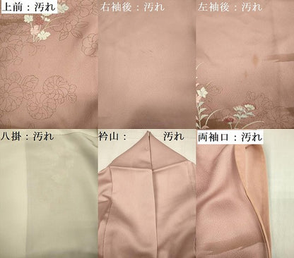 平和屋着物■訪問着 刺繍 草花文 金彩 正絹 逸品 DABF0668ya