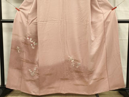 平和屋着物■訪問着 刺繍 草花文 金彩 正絹 逸品 DABF0668ya