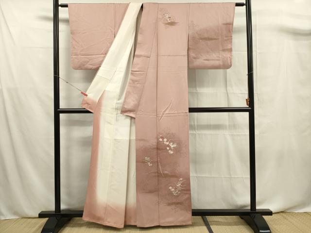 平和屋着物■訪問着 刺繍 草花文 金彩 正絹 逸品 DABF0668ya
