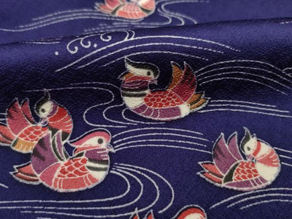 平和屋着物■上質な小紋 作家物 鴛鴦文 正絹 逸品 DABF0681ya