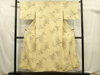 平和屋着物■上質な小紋 草花文 金彩 正絹 逸品 DABF0686ya