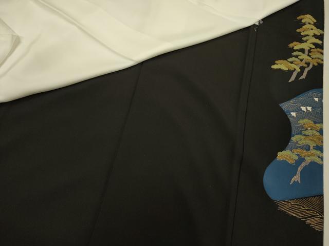 平和屋着物■豪華黒留袖　大名行列　金彩　正絹　逸品　DABF0698ya