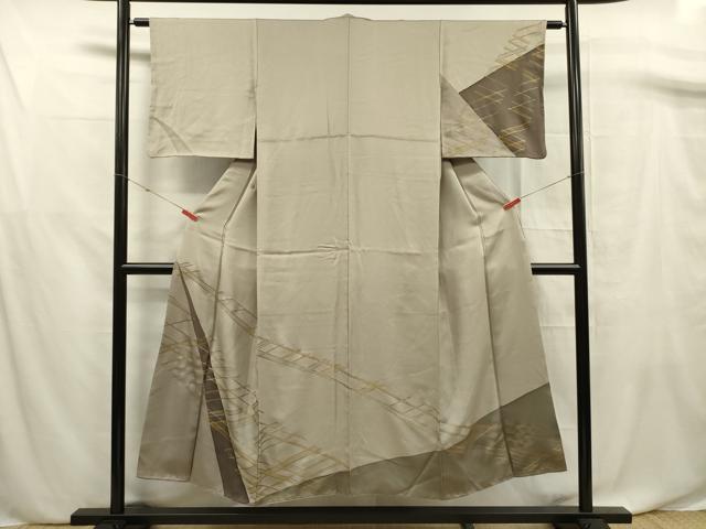 平和屋着物■訪問着　幾何学文　金彩　正絹　逸品　DABF0700ya