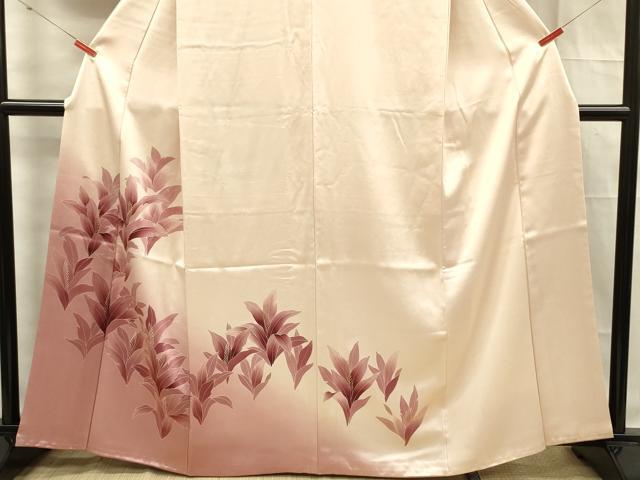 平和屋着物■訪問着　草花文　暈し染め　金彩　正絹　逸品　DABF0701ya