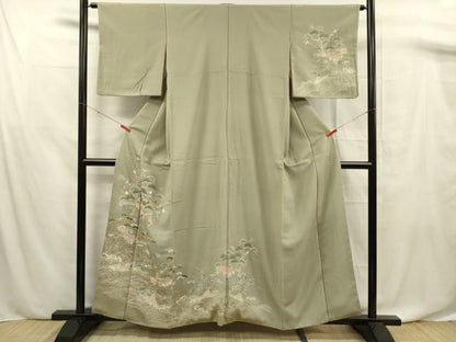 平和屋着物■訪問着　風景文　金彩　正絹　逸品　DABF0708ya