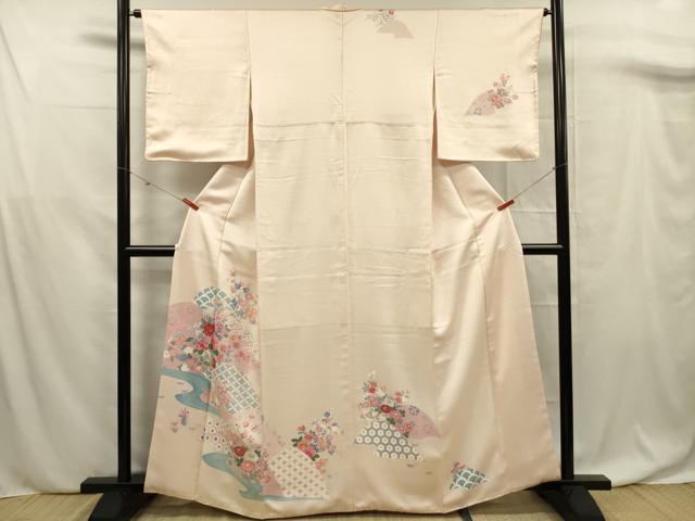 平和屋着物■訪問着　草花文　正絹　逸品　DABF0710ya